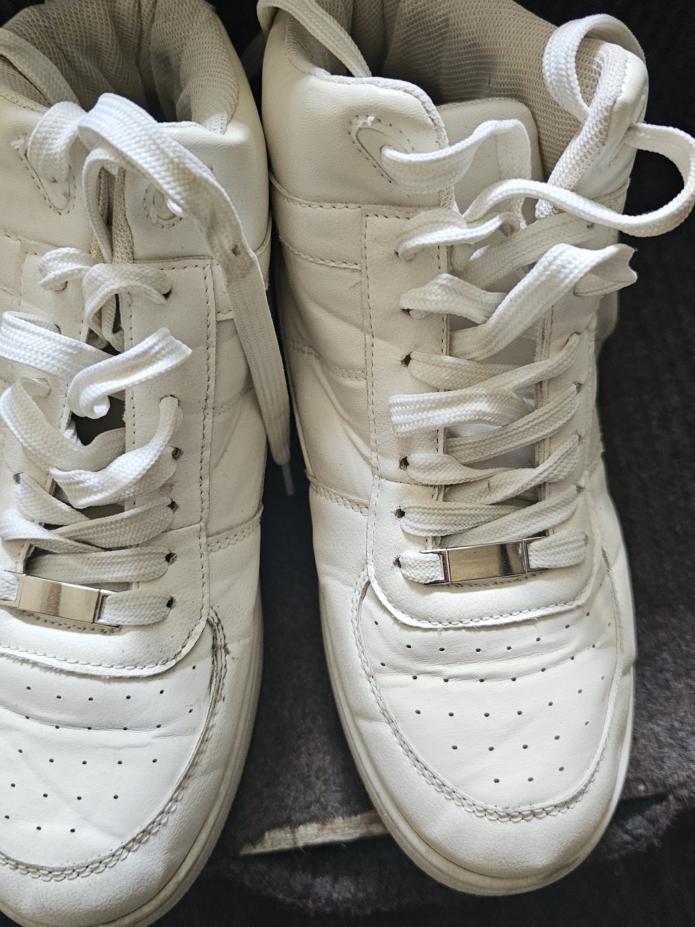 Men's White High-Top Sneakers